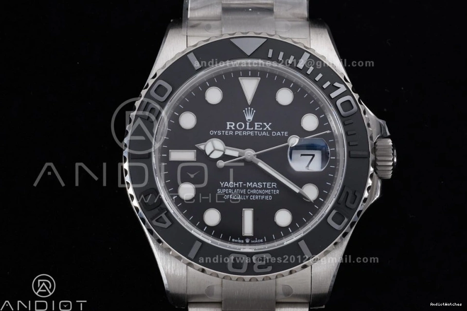 Yacht-Master Bracelet Titanium SH Edition 1:1 EyeCatching On Titanium Black Dial Best 226627 Clean 1206 1006